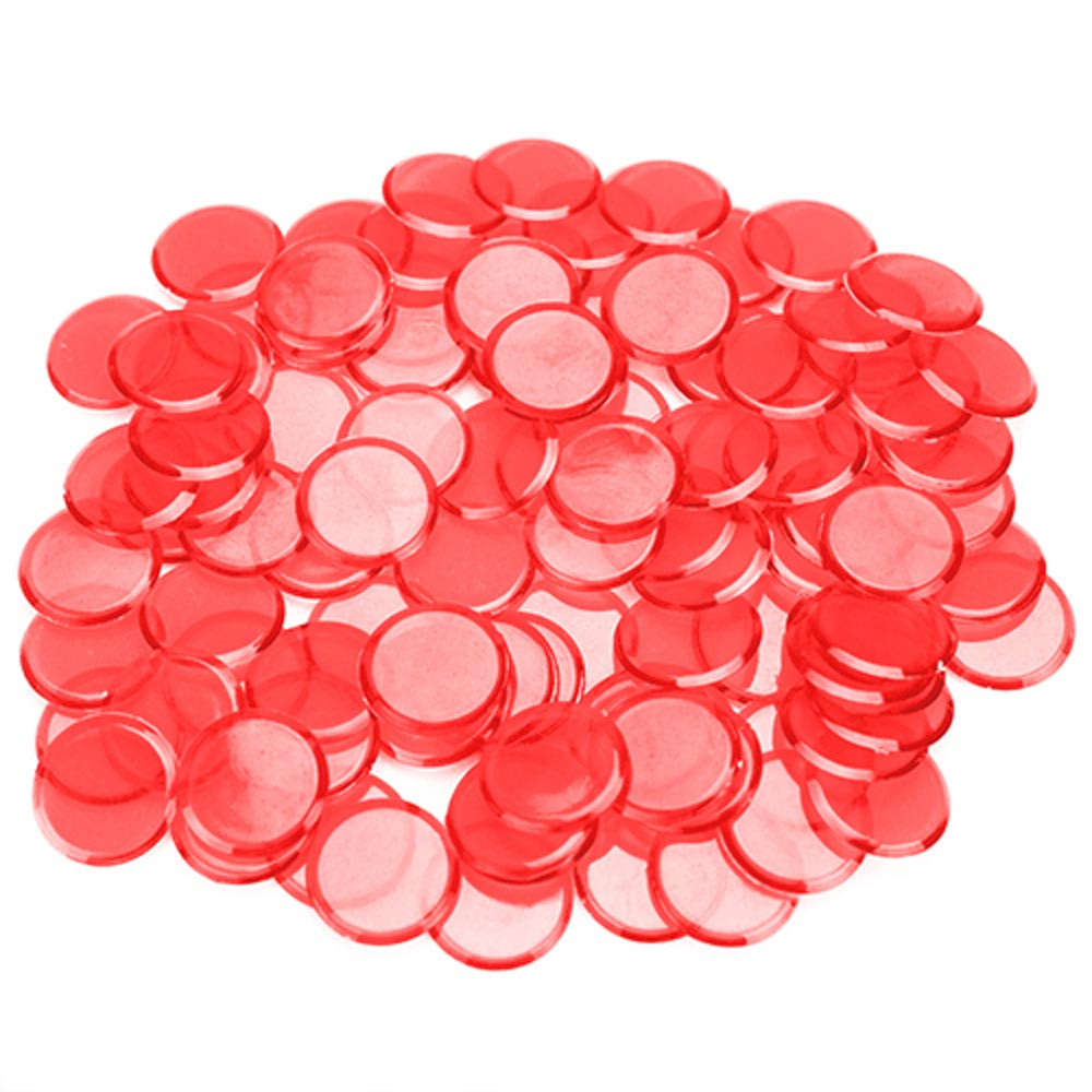 100 Pack Red Bingo Marker Chips