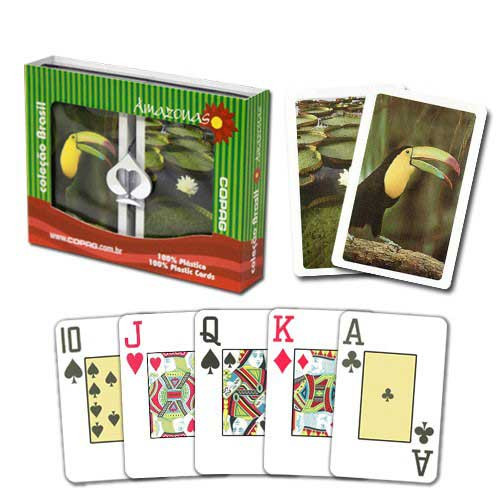 COPAG Amazonas Plastic Playing Cards, Bridge SIze, Jumb Index