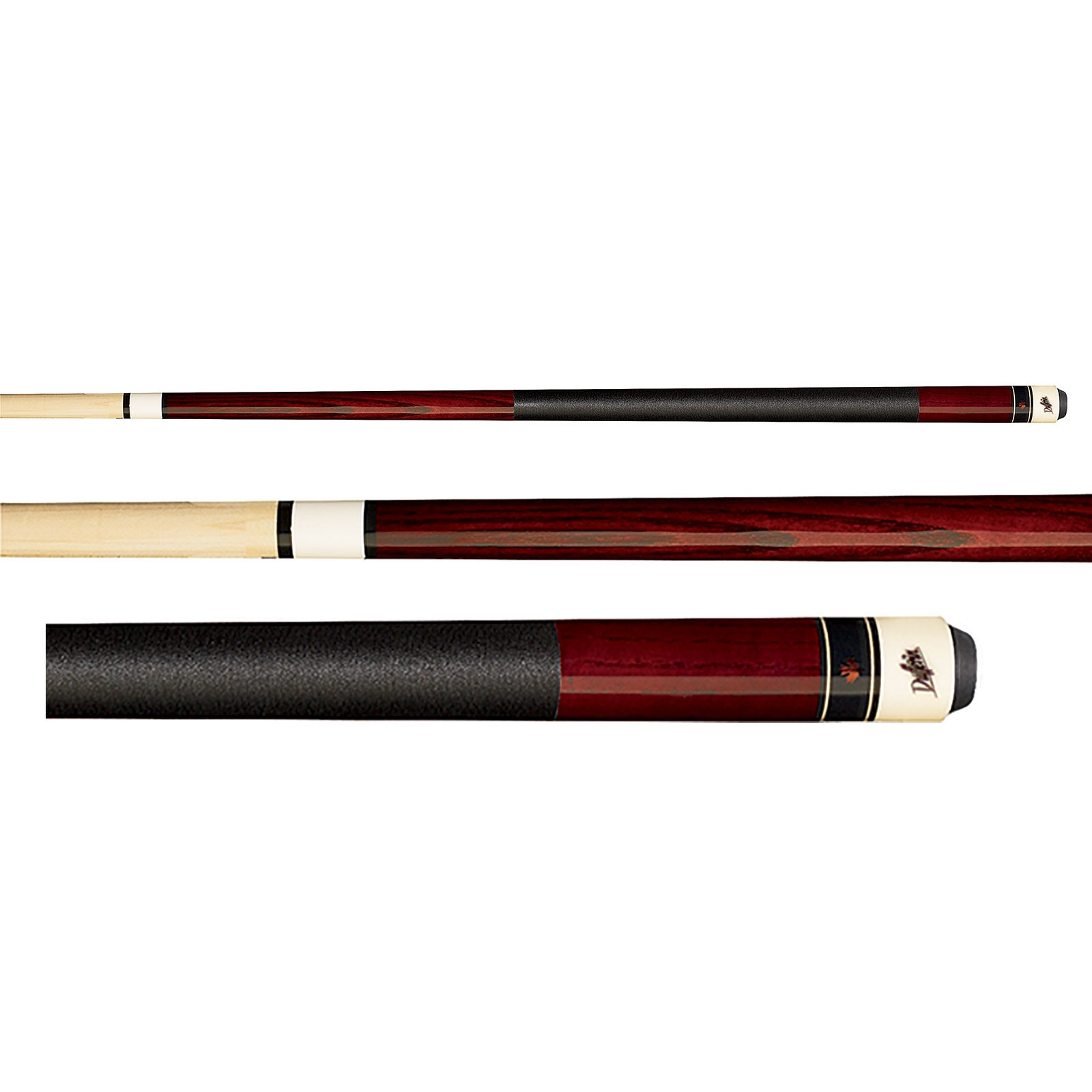 Dufferin D-236 Deep Red Stained Pool Cue Stick