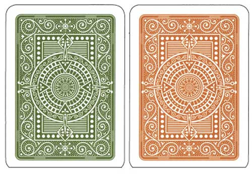 Modiano Plastic Playing Cards, Green/Brown, Poker Size, Blackjack Index
