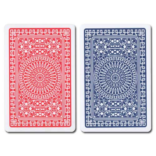 Modiano Club Plastic Playing Cards, Red/Blue, Bridge Size, Regular Index