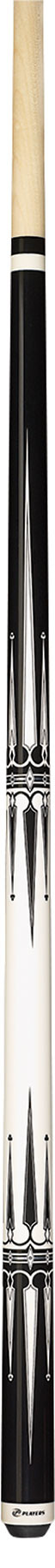Players G-2285 Black and White Pool Cue Stick