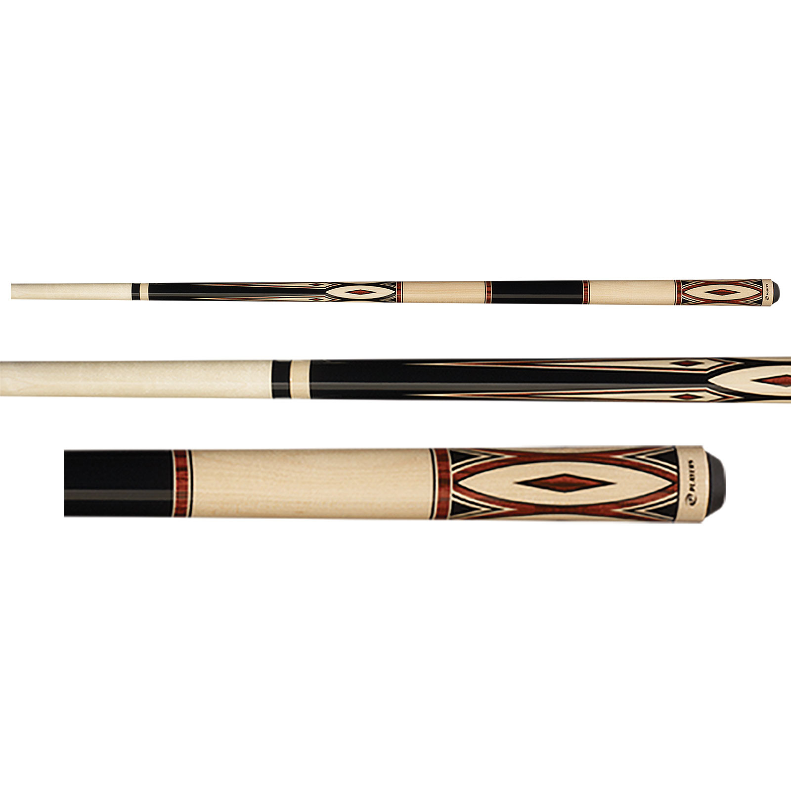 Players G-3394 Black and Tan Rengas Pool Cue Stick