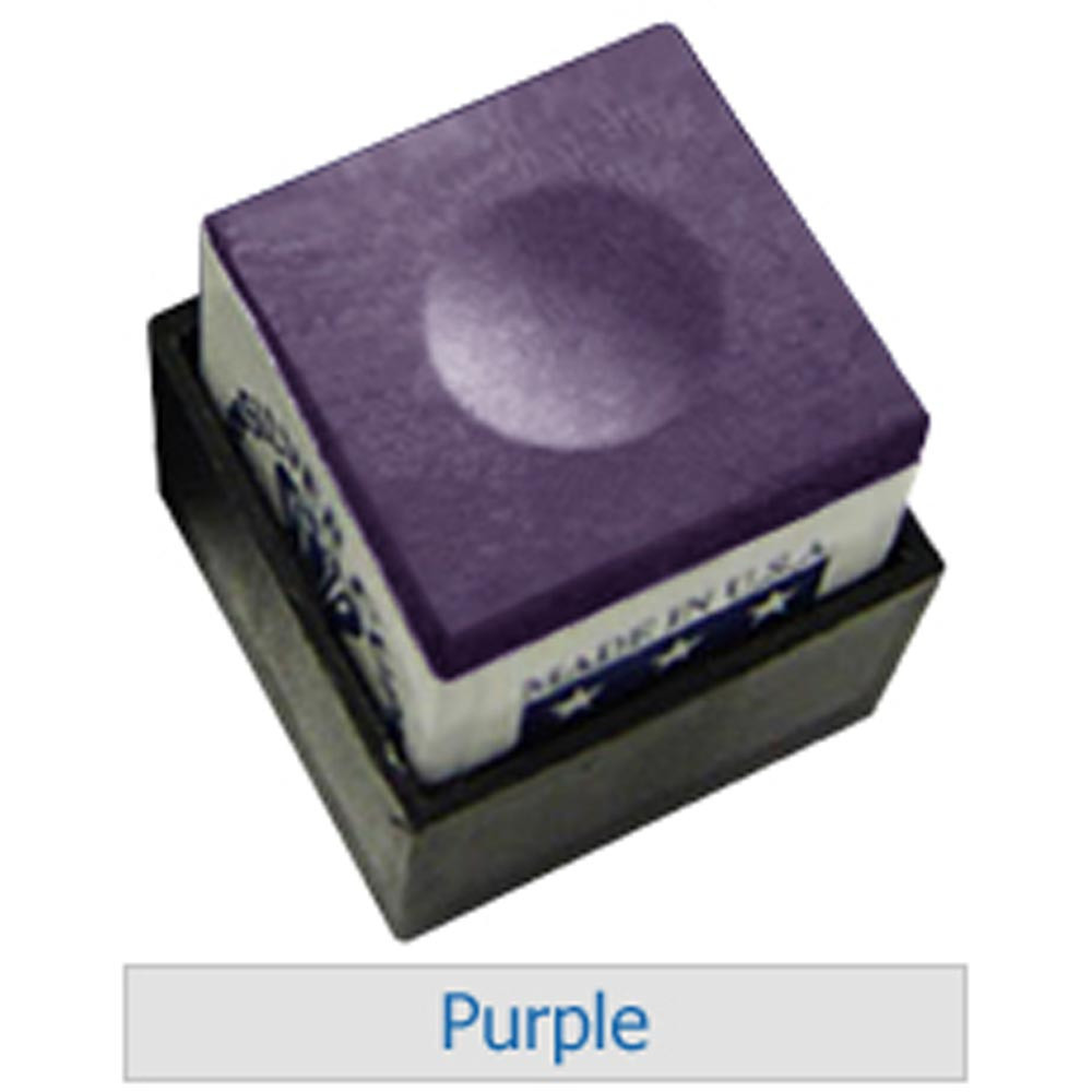 Silver Cup Billiard/Pool Cue Chalk - 1 Dozen - Purple