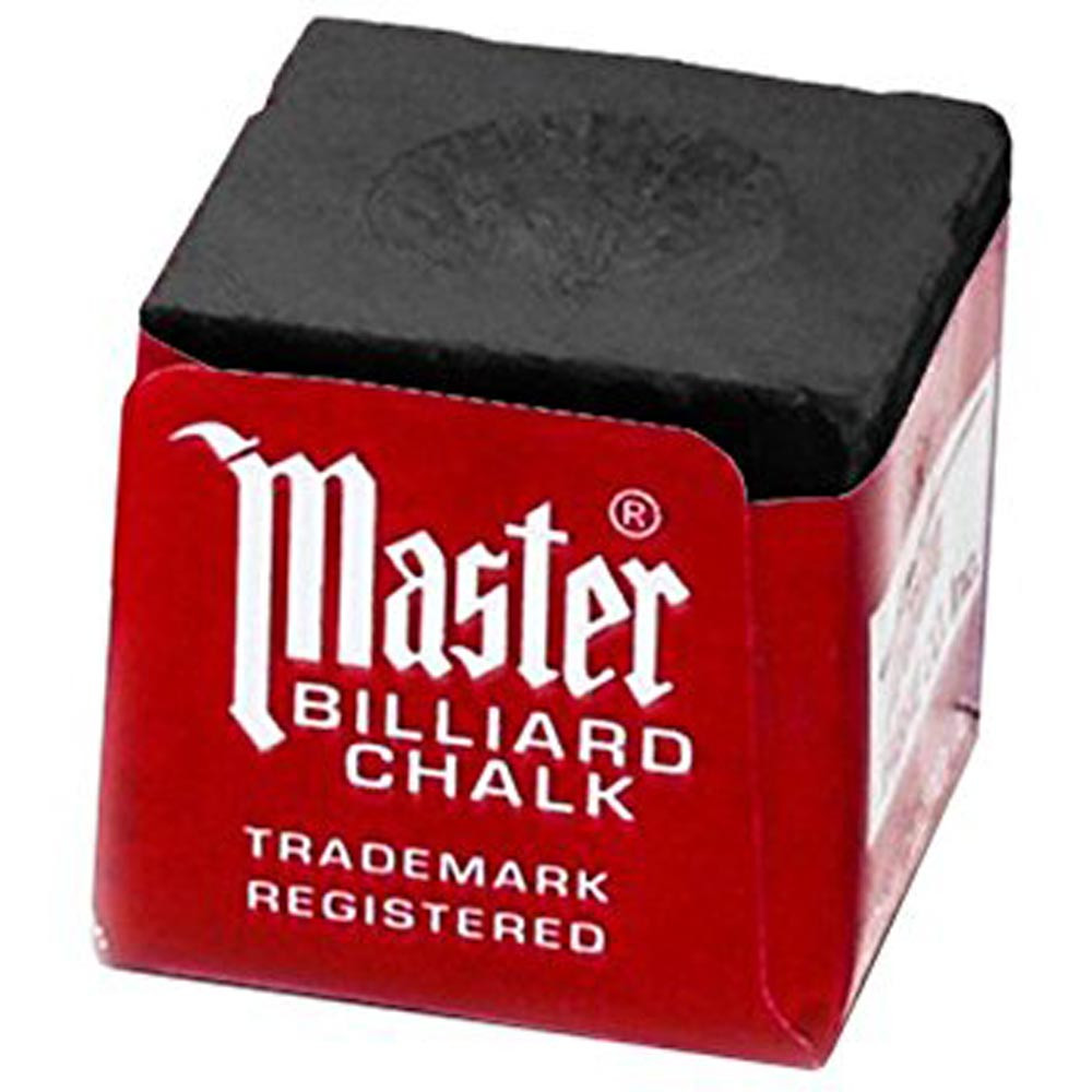 Master Billiard/Pool Cue Chalk - 1 Dozen - Black