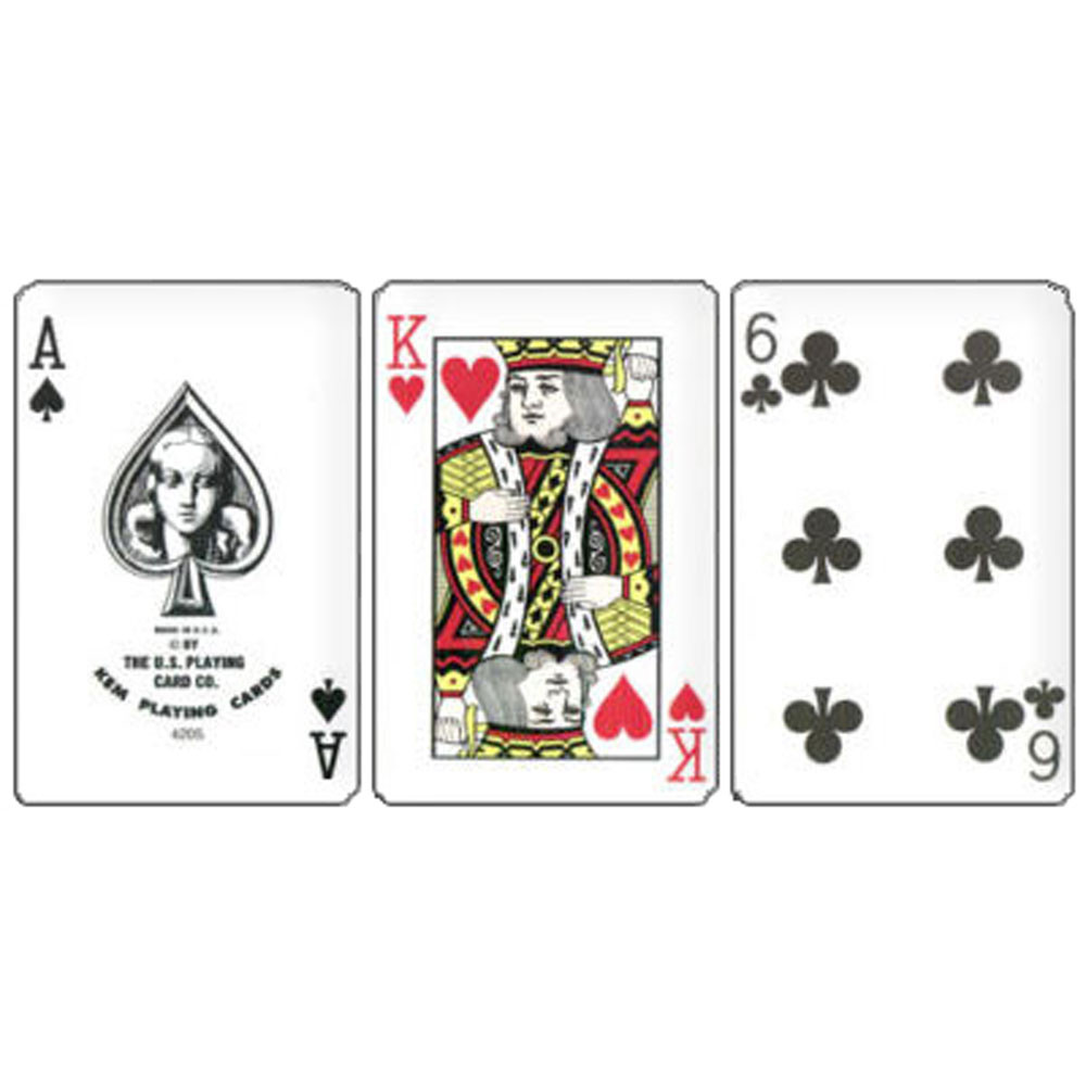 KEM Arrow Plastic Playing Cards, Red/Blue, Poker Size, Regular Index