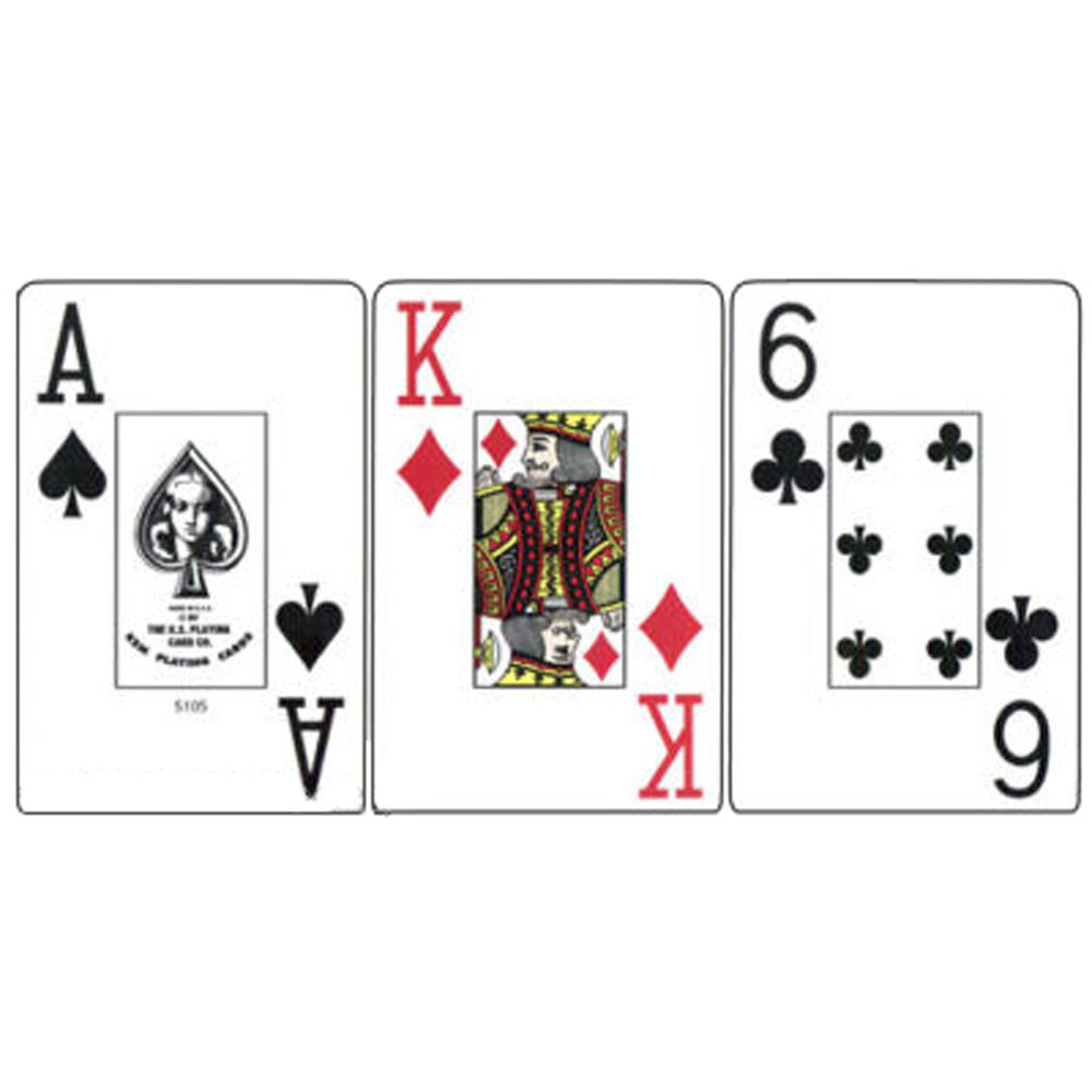 2 Free Cut Cards KEM Arrow Red Blue Playing Cards Bridge Size Regular Index