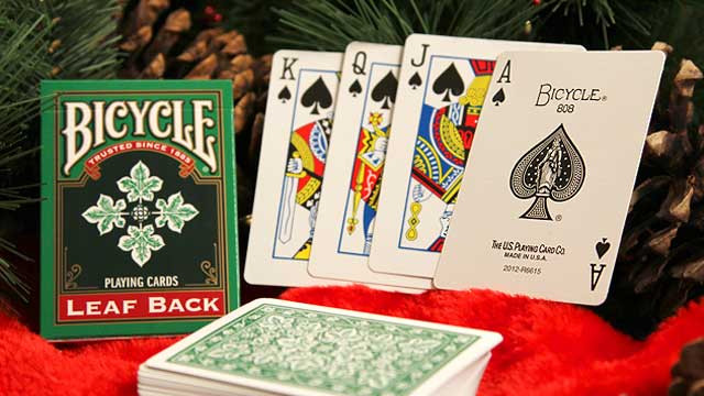 Bicycle Holiday Leaf Back Playing Cards