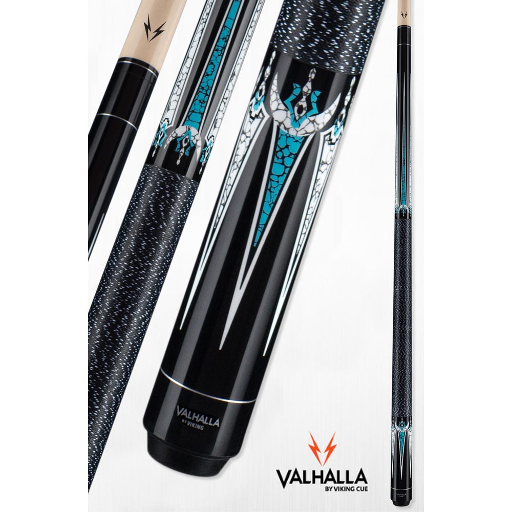 Valhalla VA602 Black and Turquoise Pool Cue Stick from Viking Cue