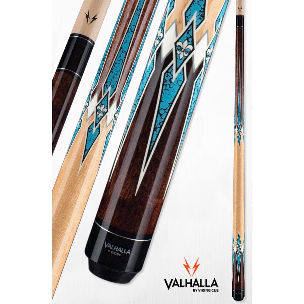 Valhalla VA891 Brown and Turquoise Pool Cue Stick from Viking Cue
