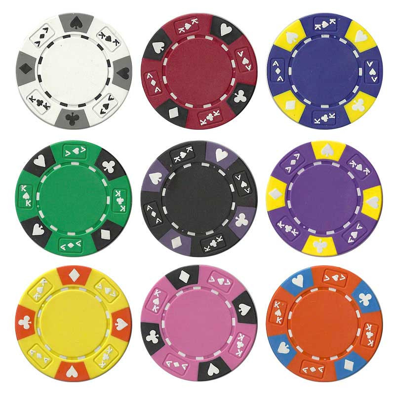 Ace King Suited 14 Gram Clay Composite Poker Chips