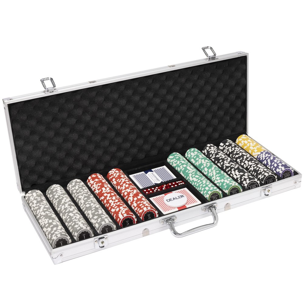 500 Ct Eclipse Poker Chip Set w/ Aluminum Case 14 Gram Chips