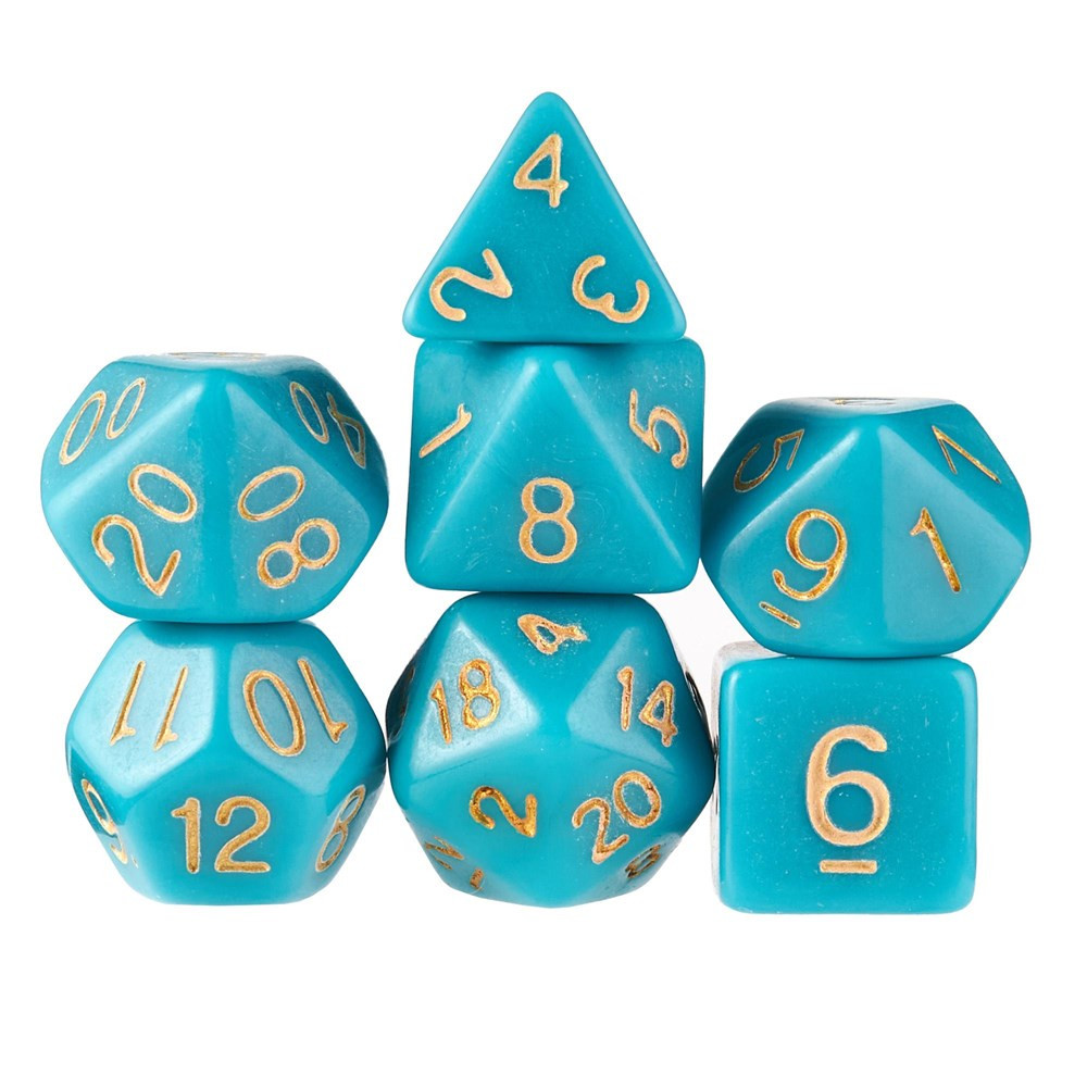 Set of 7 Polyhedral Dice, Skystone