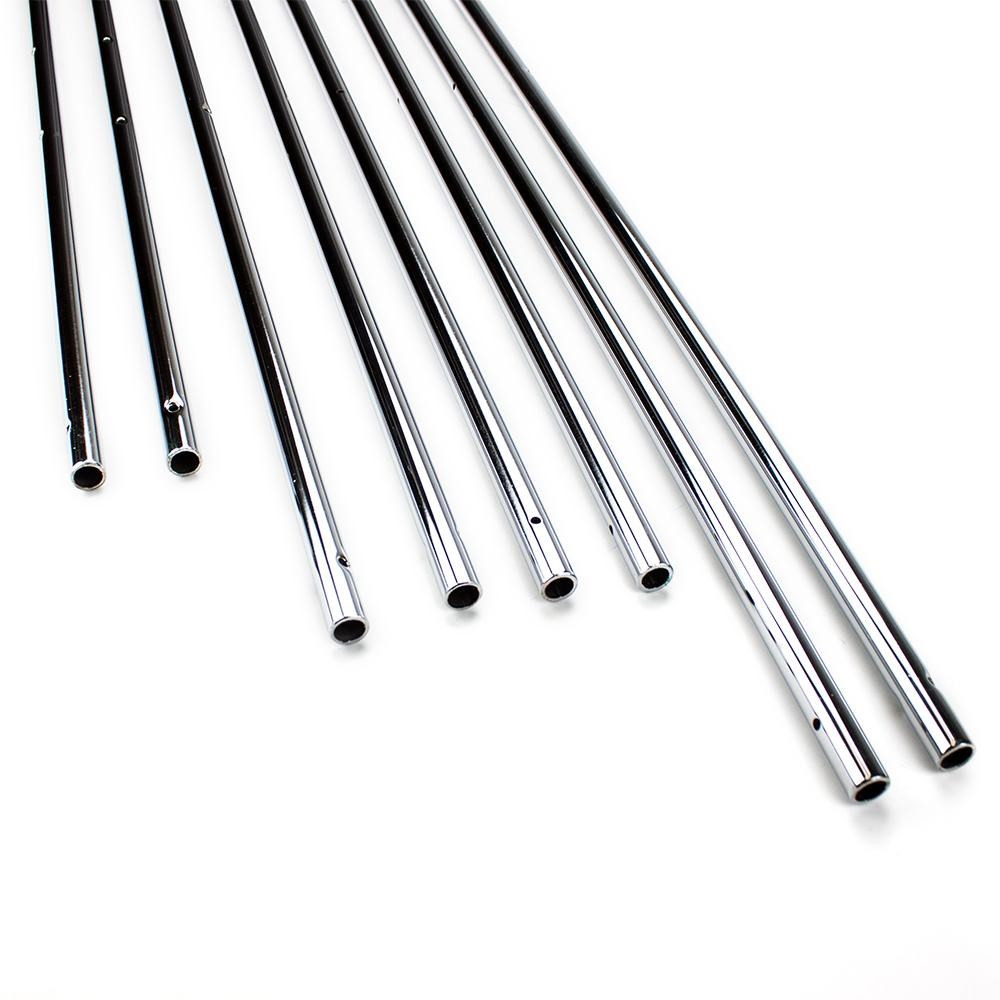 Set of 8 Hollow 5/8" Steel Rods for Standard Foosball Tables