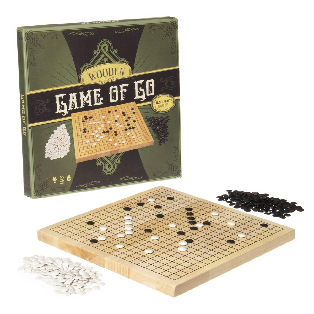 Game of Go Set with Wooden Board and Complete Set of Stones