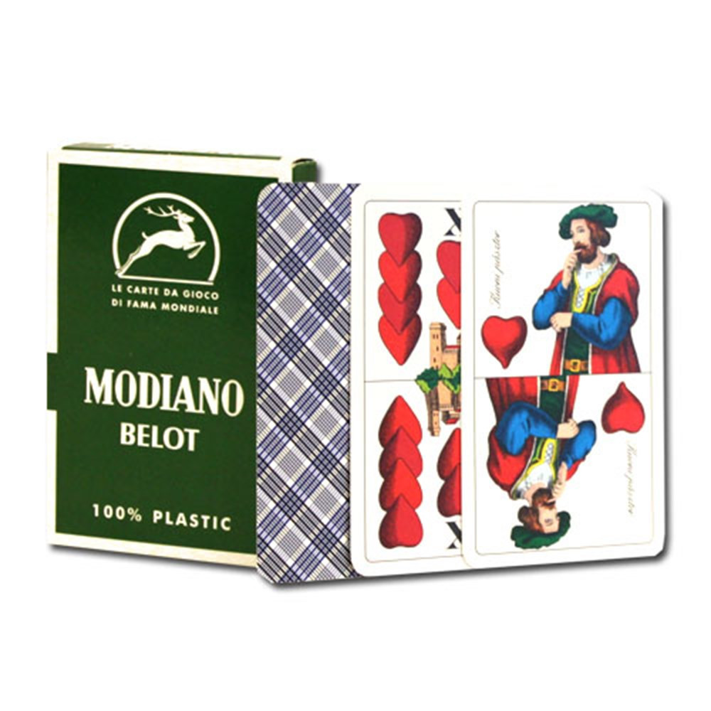 100% PLASTIC Deck of Belot Italian Regional Playing Cards