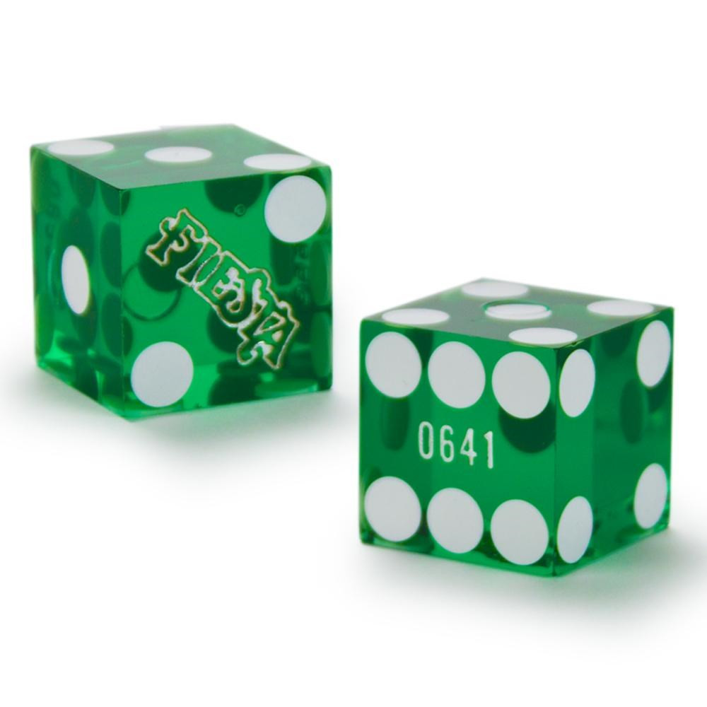 Pair (2) of Official 19mm Casino Dice Used at Fiesta Casinos
