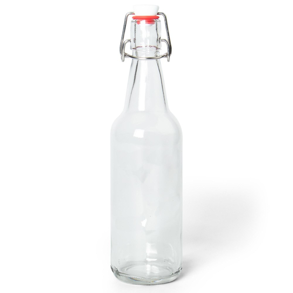 16 oz Glass Flip-Top Bottles (12-Pack, Clear) Kombucha Brewing