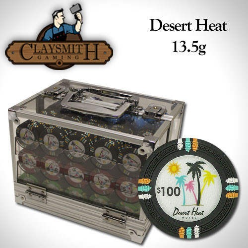 Desert Heat 600pc Poker Chip Set w/Acrylic Case