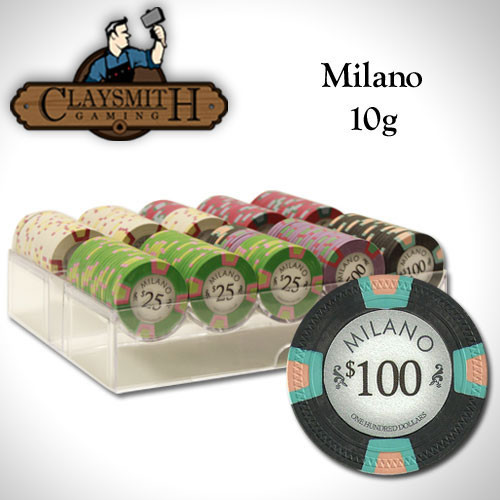 Claysmith Milano 200pc Poker Chip Set w/Acrylic Tray