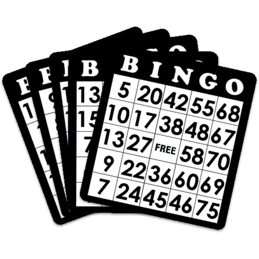 18 Pack of Black Bingo Cards - BB-GBIN-201