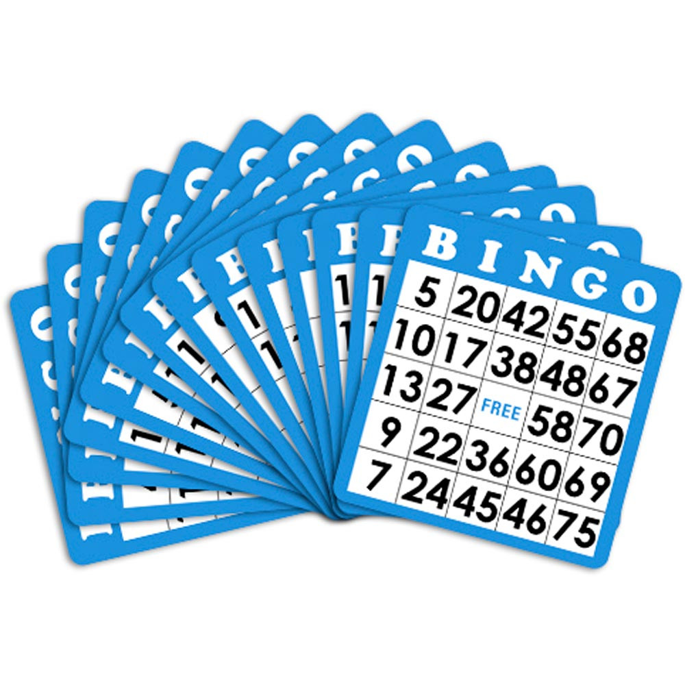 50 Pack of Blue Bingo Cards