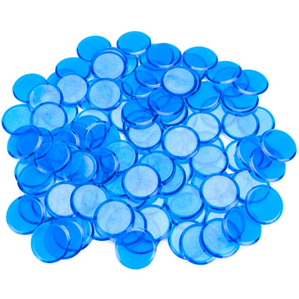 100 Pack Blue Bingo Marker Chips