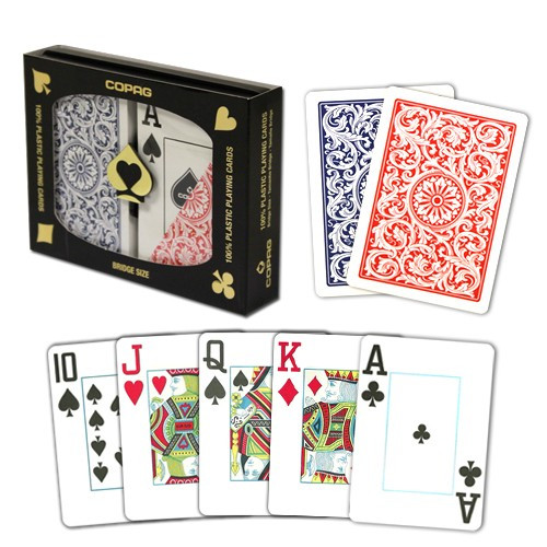 COPAG Plastic Playing Cards, Red/Blue, Bridge Size, Jumbo Index