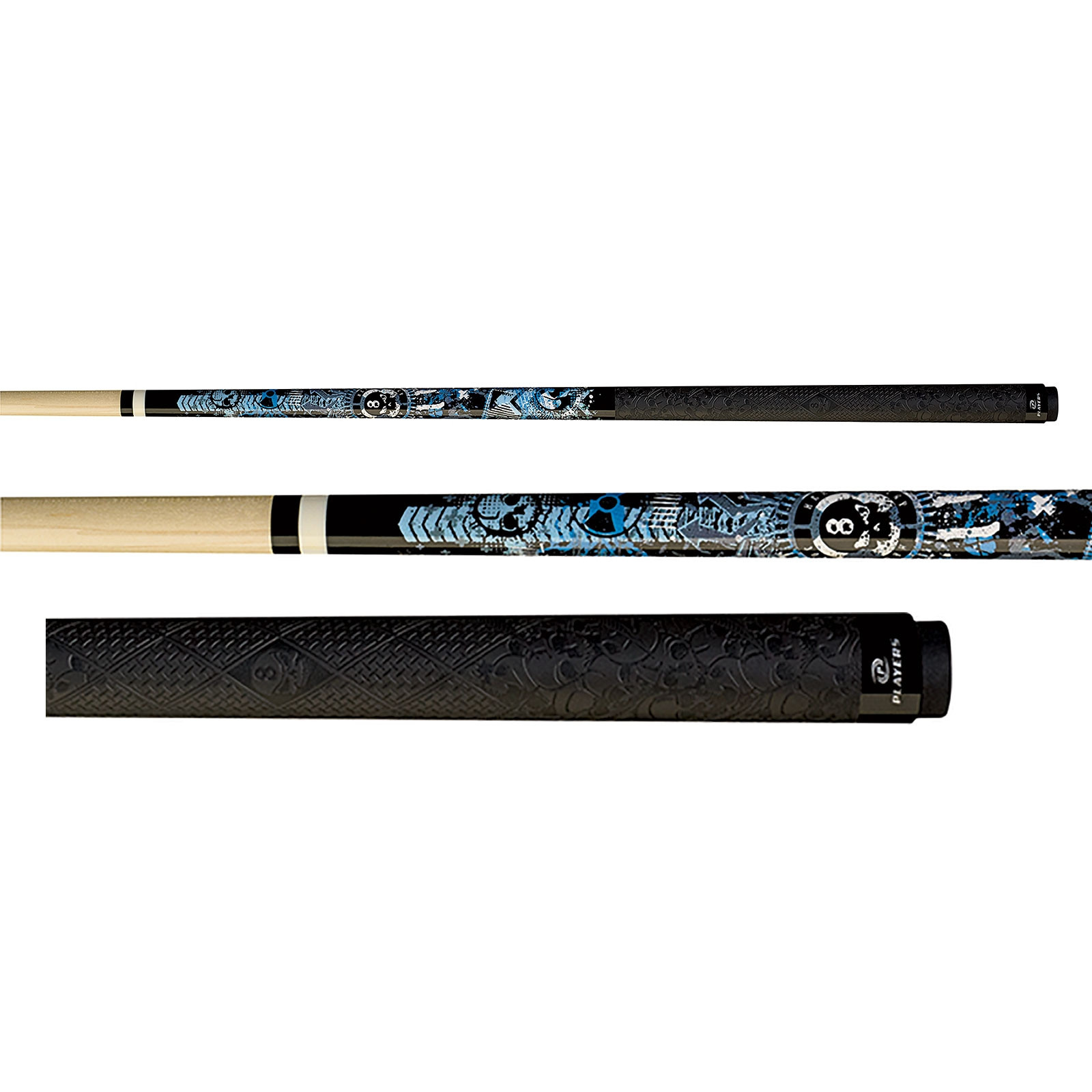 Players D-GFB Anarchy Blue Live Hard Pool Cue Stick