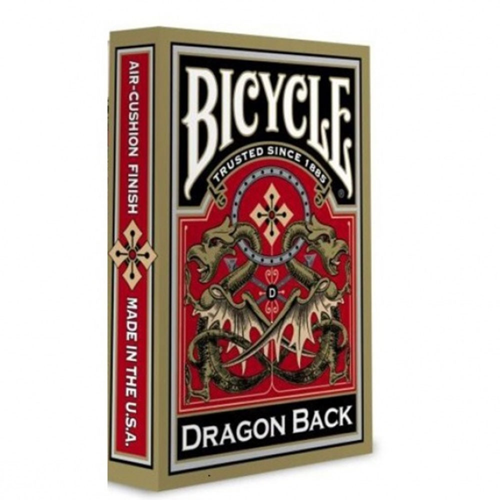 BICYCLE GOLD DRAGON BACK PLAYING CARDS DECK ORIENTAL DESIGN MADE IN USA ORIGINAL 