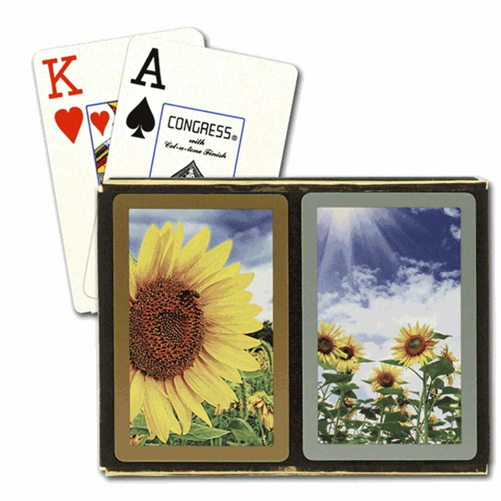 Standard Index Congress Sunflower Playing Cards Pack of 2 