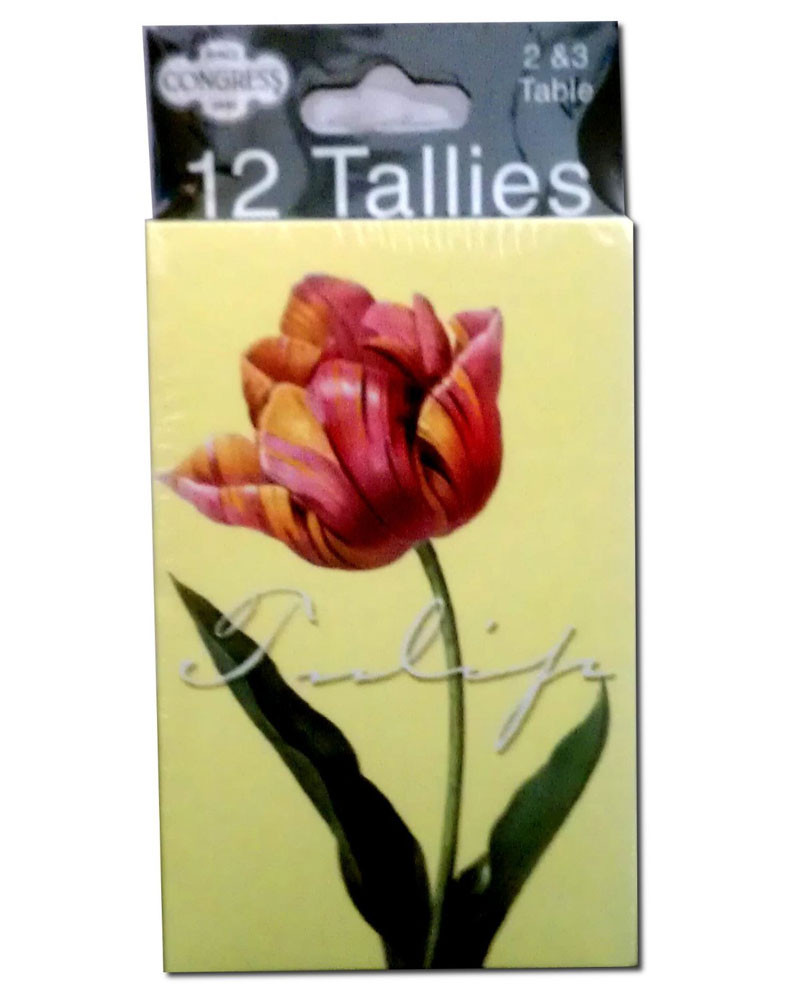 Congress Tulips Bridge Tally Cards
