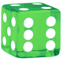 16mm Rounded Dice, Green