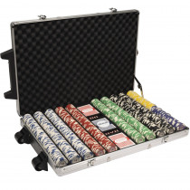 1000ct Rolling Aluminum Case Tournament Pro Poker Chip Set