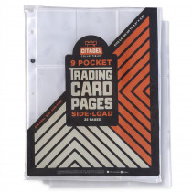 9-pocket Trading Card Pages, Side-Load, 25 Pages