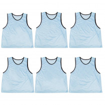 6-pack Adult Scrimmage Pinnies, Light Blue