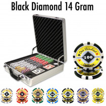 Black Diamond 14 Gram 500pc Poker Chip Set w/Claysmith Aluminum Casel