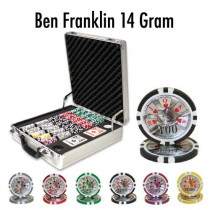 Ben Franklin 14 Gram 500pc Poker Chip Set w/Claysmith Aluminum Case