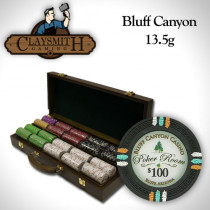 Bluff Canyon 500pc Poker Chip Set w/Walnut Case