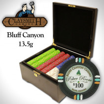 Bluff Canyon 750pc Poker Chip Set w/Mahogany Case
