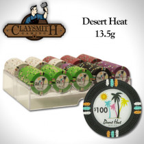 Desert Heat 200pc Poker Chip Set w/Acrylic Tray