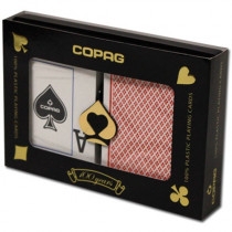 COPAG Plastic Playing Cards, Blue/Red, Poker Dual Index