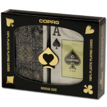 COPAG Script Plastic Playing Cards, Blue/Red, Bridge SIze, Jumb Index