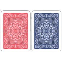 Modiano Plastic Playing Cards, red/Blue, Poker Size, Blackjack Index