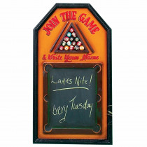 Join the Game Wooden Pub Sign with Chalkboard