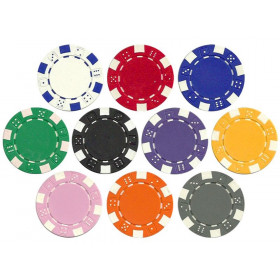 Striped Dice 11.5 Gram Poker Chip Sample