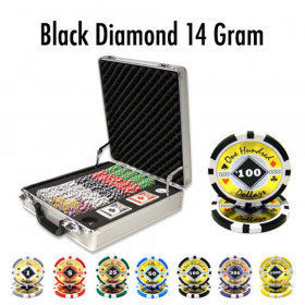 500 Claysmith Case Black Diamond Poker Chip Set