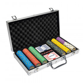 300 Ct Aluminum Case Nevada Jack Casino Poker Chip Set