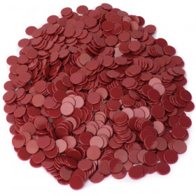 Solid Red Bingo Chips, 1000-pack