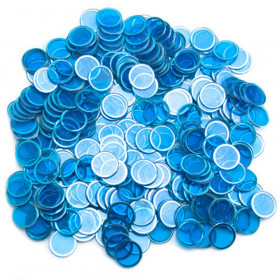 300 Pack Blue Magnetic Bingo Chips